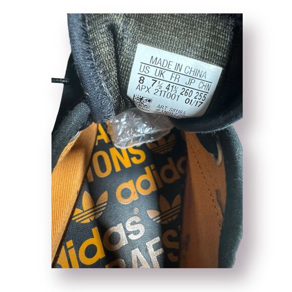 Adidas x Raf Simons Spirit Low‎ Sneakers Black Orange Mens Size 8 Super Rare - Picture 6 of 6